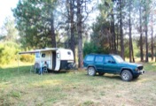 Dispersed campsites are common along Murderers Creek. 