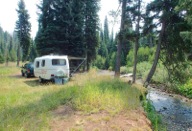 The Lick Creek Campground has sites for tents as well as large travel trailers.