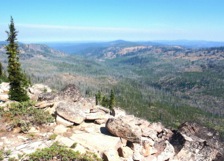 The views from Boulder Butte are spectacular, here north down the South Fork Desolation Creek.