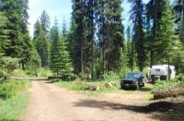 The primitive Buckhorn Campground is only for tents and very small camping trailers. 