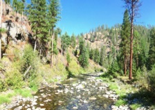 Granite Creek just upstream of its confluence with the North Fork John Day River.