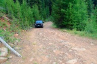 Road 015 is quite rough, with exposed rocks, and is best traveled with a high-clearance vehicle.