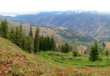 From McGraw Rim, one has views east over Hells Canyon to the Seven Devils Range in Idaho.