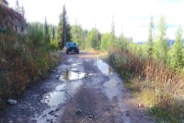 The last 2.5 miles of Road 4030 have some rough spots, but are passable by any car, with care.
