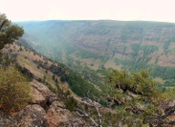 A scenic overlook of the Little Blitzen Gorge, from west of the Nye Place.
