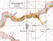 Map of North Fork Owyhee River Hike