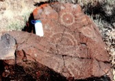 Petroglyph boulder, Lake Abert, Southeast Oregon.
