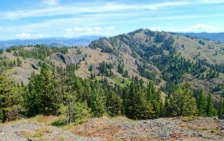 View to the north of Bamber Mountain from the hike along the Bamber Ridge crest. 