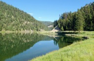 The Beth Lake Campground is situated in a deep canyon between two scenic lakes.