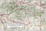 Location Map for Ochoco National Forest Hikes
