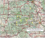Location Map of Southern Blue Mountains Hikes