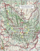 Location Map of Wallowa Mountains Hikes