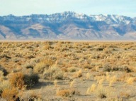 On the east, the Steens Mountain range rises over 5,000' above the Alvord Desert below.