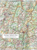 Location Map of Okanogan Highlands Hikes