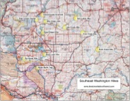Location Map of Southeast Washington Hikes